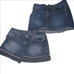 Girls Denim Skirt and Shorts Set Size 10
